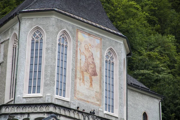 Katolik Parish Kilisesi Dachstein Salzkammergut Kültürel Peyzaj Dünya Mirası Avusturya — Stok fotoğraf