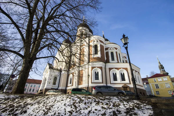Aleksandra Newskiego Aleksander Nevski Katedraal Katedra Prawosławna Stare Miasto Tallin — Zdjęcie stockowe