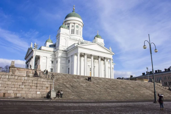 Die Helsingin Tuomiokirkko Oder Helsinki Kathedrale Eine Finnische Evangelisch Lutherische — Stockfoto