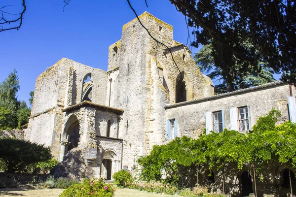 Abbaye Sainte Marie Villelongue Former Benedictine Abbey Saint Martin Vieil — Stock Photo, Image