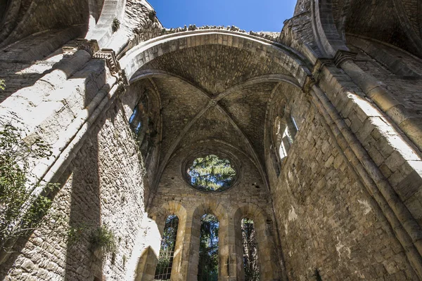 Abbaye Sainte Marie Villelongue Uma Antiga Abadia Beneditina Saint Martin — Fotografia de Stock