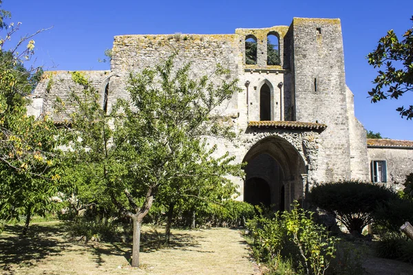 Abbaye Sainte Marie Villelongue Una Antigua Abadía Benedictina Saint Martin — Foto de Stock