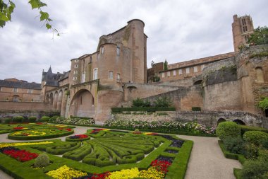 The Palais de la Berbie and its gardens, now the Toulouse-Lautrec Museum. A World Heritage Site as part of the Episcopal City of Albi, France clipart