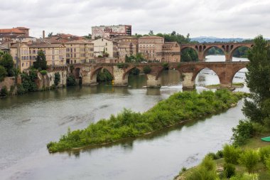 Piskoposluk Albi şehir ve nehir Tarn görünümünü. Albi, Fransa