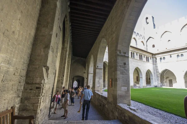 Palais Des Papes Vagy Pápai Palota Egyik Legnagyobb Legjelentősebb Középkori — Stock Fotó