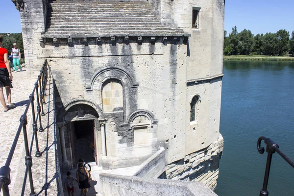 Pont Saint Benezet También Conocido Como Pont Avignon Famoso Puente — Foto de Stock