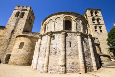 Benedictine Abbey St Peter ve St Paul Caunes-Minervois, Fransa Cathars sözde diyarında