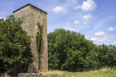 Cordes-sur-Ciel, Güney Fransa'da güzel bir şehir manzarası