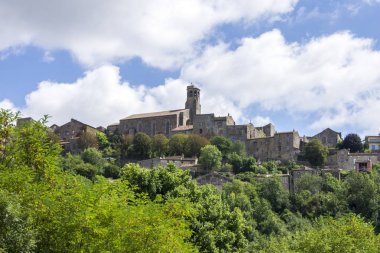 Cordes-sur-Ciel, Güney Fransa'da güzel bir şehir manzarası