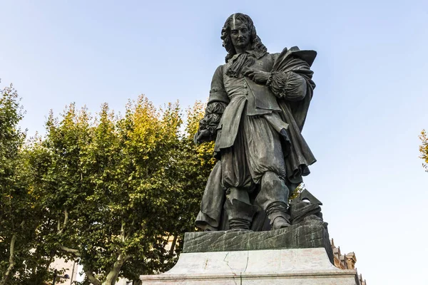 Monument Pierre Paul Riquet Engineer Canal Builder Responsible Construction Canal — Stock Photo, Image