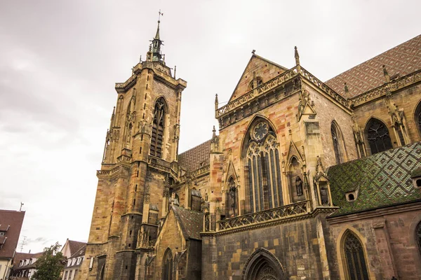 Kościół Martin Eglise Saint Martin Największy Kościół Colmar Jeden Największych — Zdjęcie stockowe