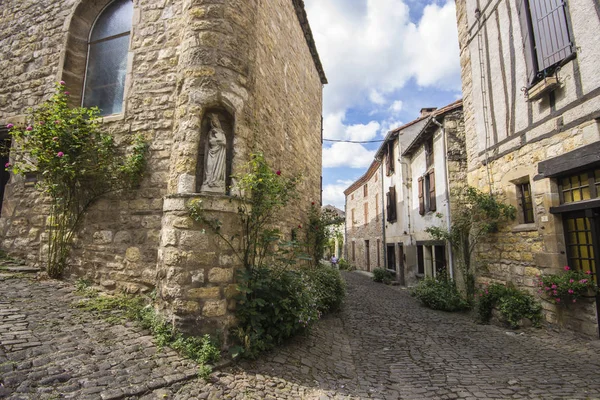 Ulice Domy Cordes Sur Ciel Krásné Středověké Město Jihu Francie — Stock fotografie