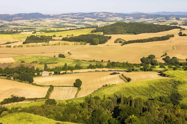 Veduta Della Regione Lauragais Dalla Croce Seignadou Fanjeaux Francia Meridionale — Foto Stock