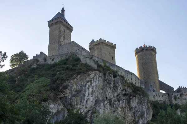 Castillo Foix Castillo Que Domina Ciudad Foix Departamento Francés Ariege — Foto de Stock