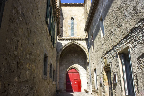 Church Saint Michael Eglise Saint Michel Lagrasse France Built Gothic — Stock Photo, Image