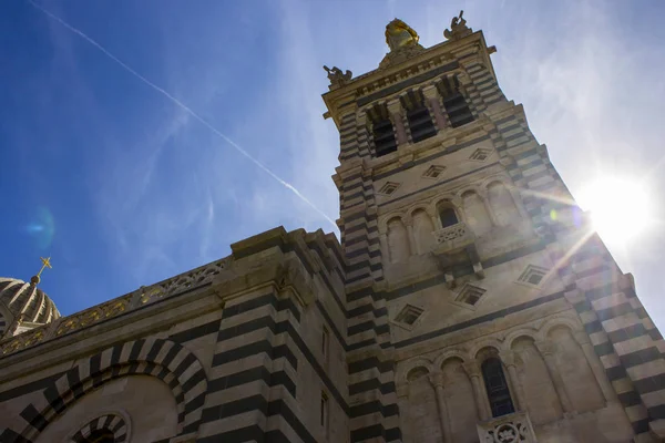 Notre Dame Garde Our Lady Guard Catholic Basilica Pilgrimage Site — Stock Photo, Image