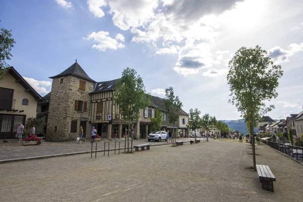 Najac Pittoresco Villaggio Nel Fiume Aveyron Nel Sud Della Francia — Foto Stock