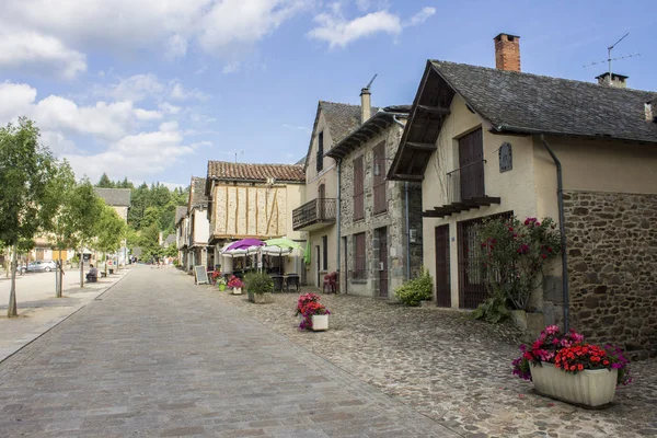 Najac Ένα Γραφικό Χωριό Στον Ποταμό Aveyron Νότια Γαλλία Διάσημο — Φωτογραφία Αρχείου