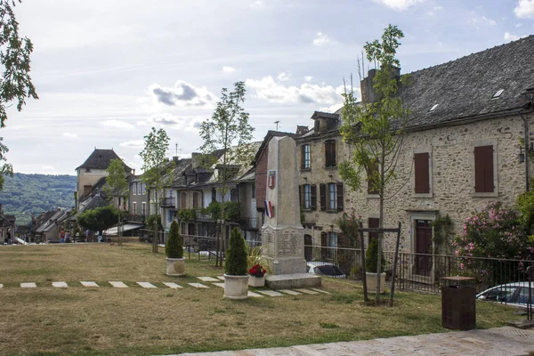 Najac Ein Malerisches Dorf Fluss Aveyron Südfrankreich Berühmt Für Die — Stockfoto