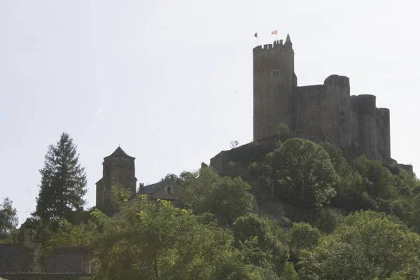 Najac Picturesque Village Aveyron River Southern France Famous Partly Ruined — Stock Photo, Image