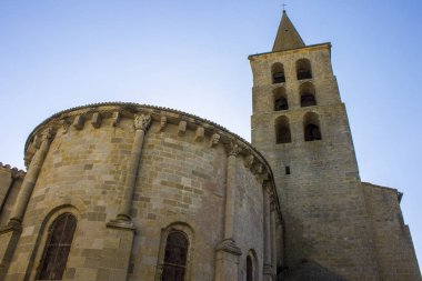 Abbey, Saint-Papoul, eski bir Roma Katolik Katedrali, Güney Fransa'da