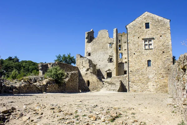 Chateau Saissac Ruined Castle One Called Cathar Castles North West — Stock Photo, Image