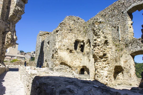 Chateau Saissac Ruined Castle One Called Cathar Castles North West — Stock Photo, Image