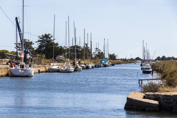 Boten Het Canal Midi Les Onglous Een World Heritage Site — Stockfoto