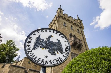 Burg Hohenzollern, bir kale Merkezi Baden Wurttemberg, Almanya, Hohenzollern İmparatorluk ev atalarının koltuk, Prusya kralları