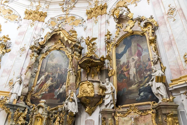 Dentro Abadía Ettal Kloster Ettal Monasterio Benedictino Pueblo Ettal Baviera — Foto de Stock