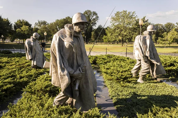 Washington Das Koreanische Kriegsveteranen Denkmal Ein Kriegsdenkmal Westlichen Potomac Park — Stockfoto