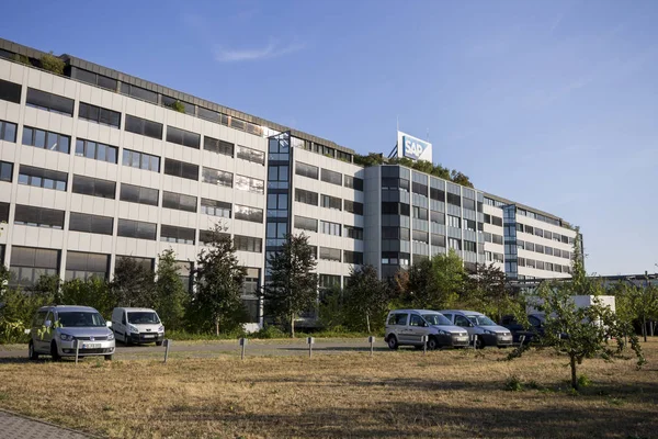 Główny Budynek Siedziby Korporacji Wielonarodowych Oprogramowania Sap Niemieckiej Europejskiej Siedzibą — Zdjęcie stockowe