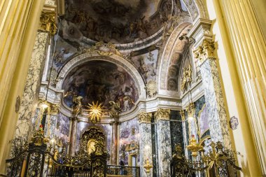 Sunak Madonna di San Luca Bazilikası kilise Bologna, Kuzey İtalya'nın kutsal alan içinde