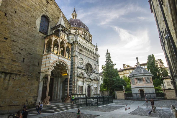 Monumentos Citta Alta Bérgamo Itália Duomo Catedral Basílica Santa Maria — Fotografia de Stock
