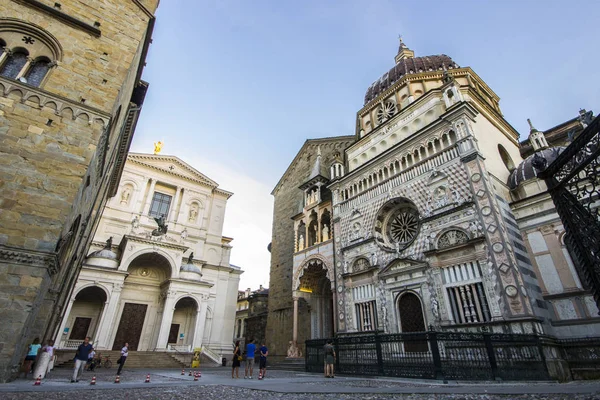 Emlékei Citta Felső Város Alta Bergamo Olaszország Dóm Katedrális Basilica — Stock Fotó