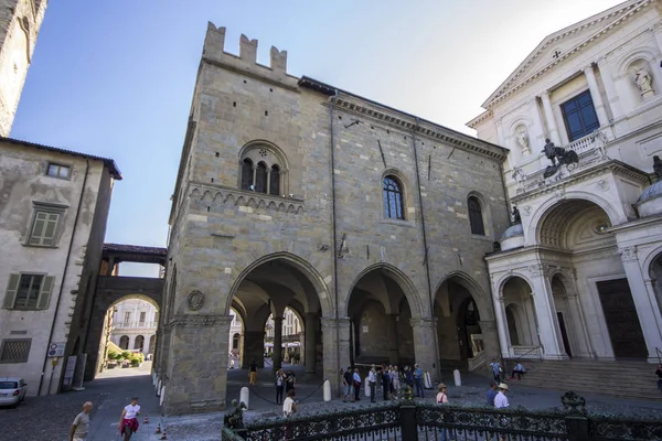 Emlékei Citta Felső Város Alta Bergamo Olaszország Dóm Katedrális Basilica — Stock Fotó