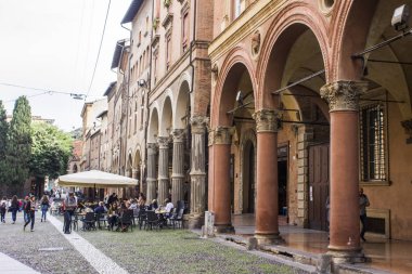Unesco Dünya mirası için geçici listeler Ortaçağ şehir, Bologna, İtalya, parçası revaklı.