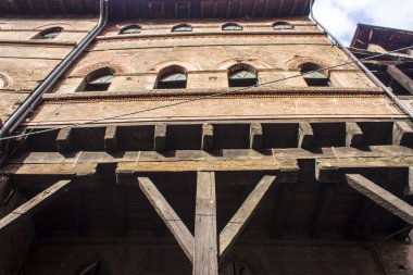 Unesco Dünya mirası için geçici listeler Ortaçağ şehir, Bologna, İtalya, parçası revaklı.
