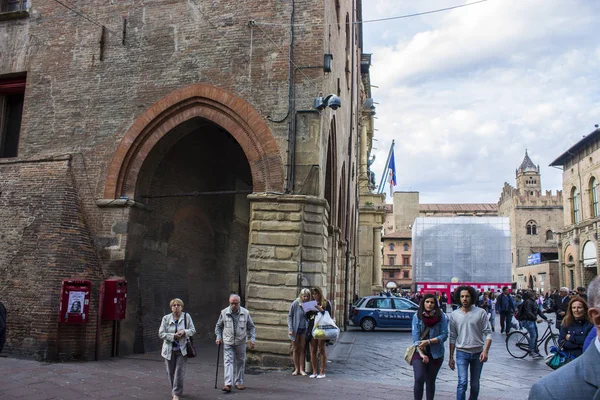 Palazzo Accursio Palazzo Comunale Palacio Situado Piazza Maggiore Bolonia Italia — Foto de Stock