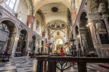 Basilica San Giacomo Maggiore, Bologna, Emilia Romagna, İtalya, bir manastır Augustinerinnen friars hizmet bölgesinin tarihi bir Roma Katolik Kilisesi
