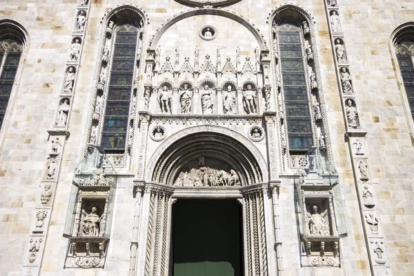 Katedra Como Oddalona Cattedrale Santa Maria Assunta Duomo Como Powszechnie — Zdjęcie stockowe