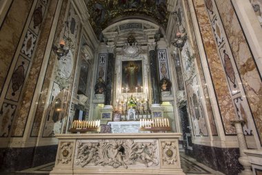 Chiesa del Gesu e dei Santi Ambrogio e Andrea, barok Kilisesi merkezi Cenova, İtalya