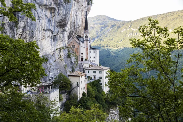 Utsikt Över Helgedomen Madonna Della Corona Marian Helgedom Ferrara Monte — Stockfoto