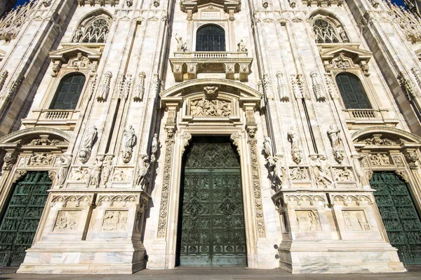 Миланский Собор Готический Собор Крупнейшая Церковь Италии Пятая Величине Мире — стоковое фото
