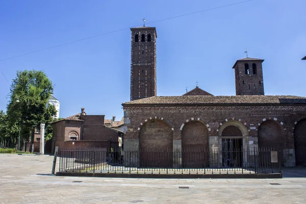 Basílica Sant Ambrogio Una Las Iglesias Más Antiguas Milán — Foto de Stock