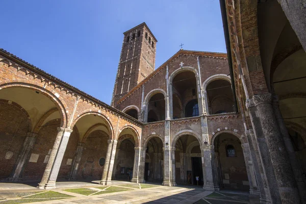 Basílica Sant Ambrogio Una Las Iglesias Más Antiguas Milán — Foto de Stock