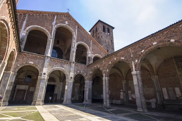 Basílica Sant Ambrogio Una Las Iglesias Más Antiguas Milán — Foto de Stock