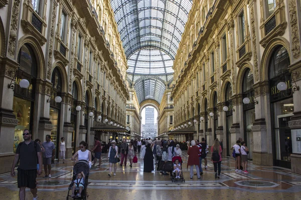 Galleria Vittorio Emanuele Uno Los Centros Comerciales Más Antiguos Del — Foto de Stock