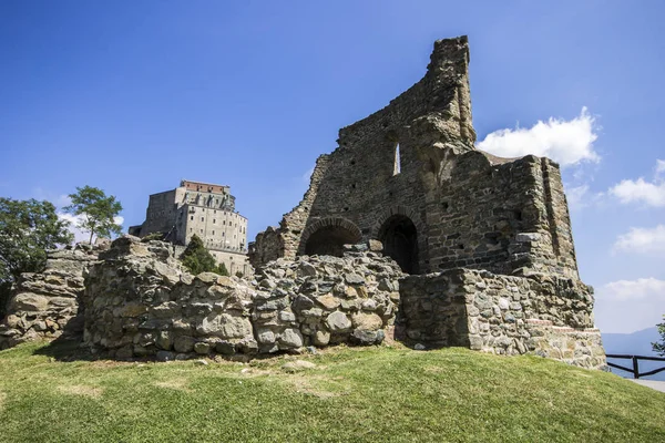 Sacra San Michele Religious Complex Mount Pirchiriano Turin Italy — Stock Photo, Image