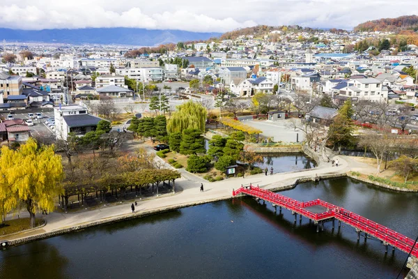 Blick Auf Die Japanische Stadt Matsumoto Von Der Spitze Der — Stockfoto